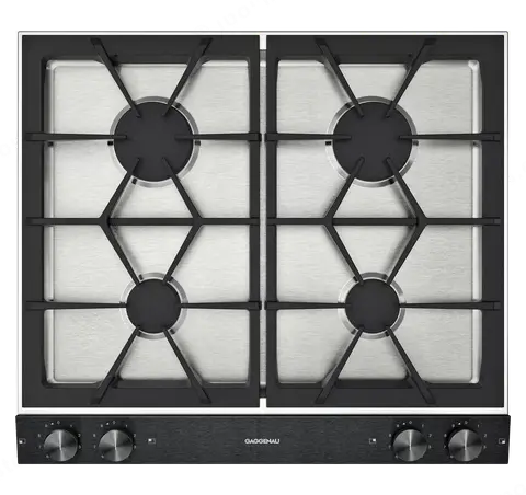 GAGGENAU כיריים גז 60 ס"מ 4 מבערים נירוסטה פאנל שחור מט סדרה Vario 200 תוצרת GAGGENAU דגם VG264120F