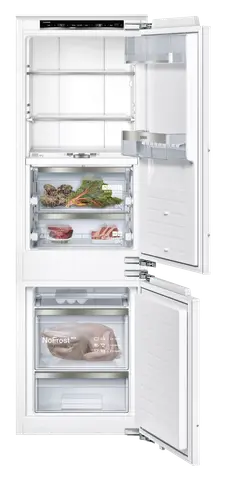 Siemens מקרר אינטגרלי מקפיא תחתון 60 ס"מ NO FROST Premium hyperFresh טריקה שקטה IQ700 תוצרת Siemens דגם KI86FPDDO