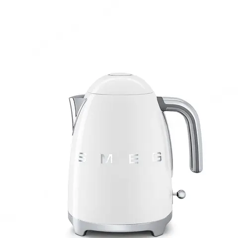 SMEG קומקום חשמלי בצבע לבן,מסדרת 50's Retro Style,תוצרת SMEG דגם KLF01WHEU