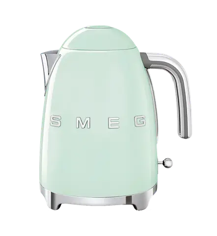 SMEG קומקום חשמלי בצבע ירוק פסטל מסדרת 50's Retro Style,תוצרת SMEG דגם KLF03PGEU