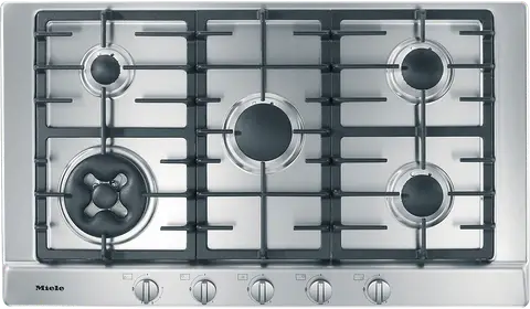 Miele כיריים גז 90 ס"מ נירוסטה 5 מבערים כולל מבער טורבו MIELE KM2052