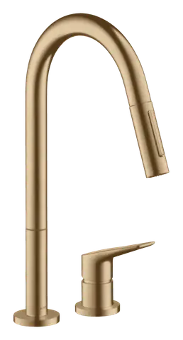 AXOR ברז נשלף 2 חורים בגימור ברונזה מוברש סדרת Citterio M מבית AXOR דגם 34822140