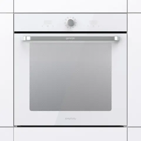 Gorenje תנור בנוי 60 ס''מ אפייה בלחות ExtraSteam ו-AirFry גימור לבן סדרת Simplicity תוצרת Gorenje דגם BOS6737SYW