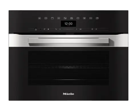 Miele תנור בנוי משולב מיקרו 45 ס"מ סגירה ופתיחה שקטה תוצרת Miele דגם H 7440 BM clst