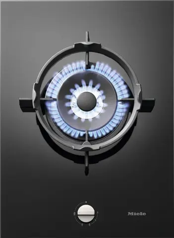 Miele כירת גז ווק מקצועית 38 ס''מ מסדרת SmartLine זכוכית שחורה MIELE דגם CS 7101-1 FL