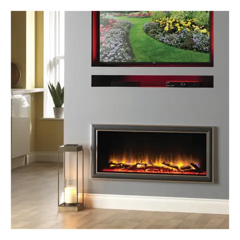 Charlton & Jenrick קמין חשמלי 89 ס"מ הספק 2kW תצוגת להבה ריאליסטית תלת ממדית מבית Charlton & Jenrick אנגליה דגם i890e Slim