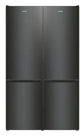 Gorenje מקרר מקפיא תחתון קו ארון רוחב 120 ס"מ 2 מטר גובה נירוסטה שחורה תוצרת Gorenje דגם NRK6202EBXL4