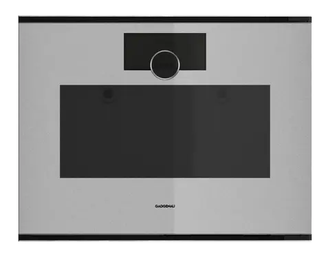 GAGGENAU סטימר אידוי 45 ס"מ 2 מיכלי מים דלת צד גימור Sterling סדרת Minimalistic תוצרת GAGGENAU דגם GS221130