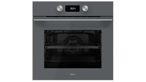 Teka תנור בנוי 60 ס"מ זכוכית אפורה ניקוי באדים Teka Urban דגם HLB8400 G