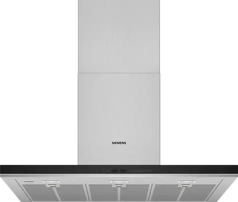 Siemens קולט אדים ארובה צמוד קיר 90 ס"מ נירוסטה פאנל שחור HomeConnect סדרת iQ700 תוצרת Siemens דגם LC91BUV50