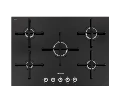 SMEG כיריים גז 70/70 ס"מ, שחור,מסדרת Linea תוצרת SMEG דגם PV175CN