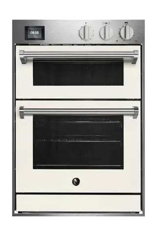 Steel תנור בנוי דו תאי 60 ס"מ COMBISTEAM גימור לבן תוצרת Steel דגם GENESI 60X90 NUVOLA