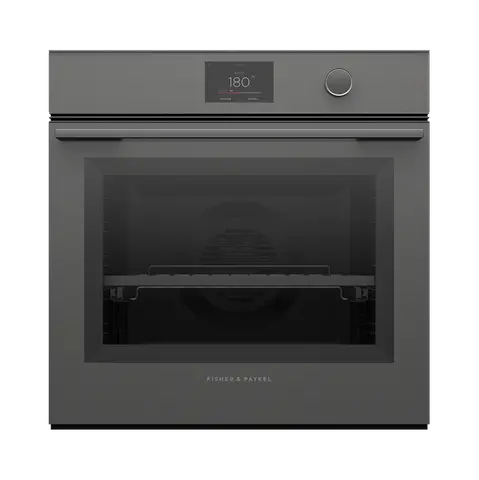Fisher & Paykel תנור בנוי פירוליטי 60 ס"מ AirFry צג TFT גימור אפור סדרה 9 תוצרת FISHER&PAYKEL דגם OB60SMPTDG1