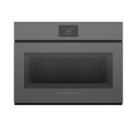Fisher & Paykel תנוי בנוי משולב מיקרוגל 45 ס"מ AirFry פתיחה וסגירה חשמלית צג TFT גימור אפור סדרה 9 תוצרת FISHER&PAYKEL דגם OM60NMTNG1