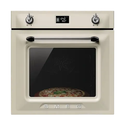 SMEG תנור פיצה מקצועי בנוי 60 ס"מ שמנת מסדרת Victoria תוצרת SMEG דגם SF6922PPZ
