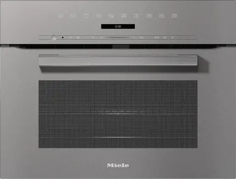 Miele תנור בנוי משולב מיקרו 45 ס"מ אפור גרפיט סגירה ופתיחה שקטה תוצרת Miele דגם H 7240 BM Gray