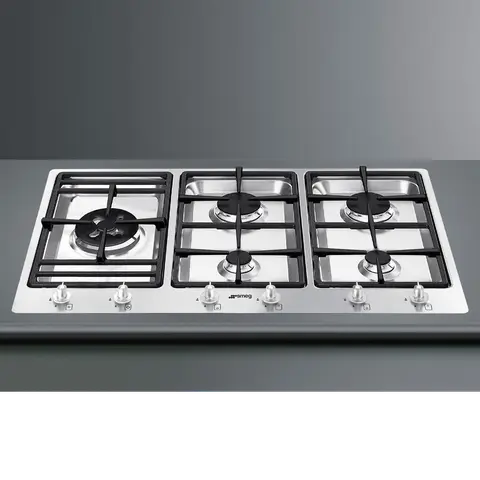 SMEG כיריים נירוסטה התקנה שטוחה מסדרת הClassic 90 ס"מ SMEG דגם PSF906