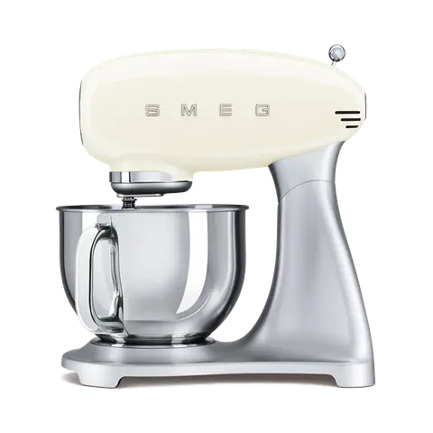 SMEG מיקסר עומד בצבע קרם גוף נירוסטה מסדרת 50's Retro Style,תוצרת SMEG דגם SMF01CREU