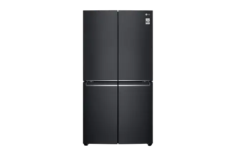 LG מקרר 4 דלתות מקפיא תחתון רוחב 90 ס"מ גימור שחור מט מבית LG דגם GR-B718MB