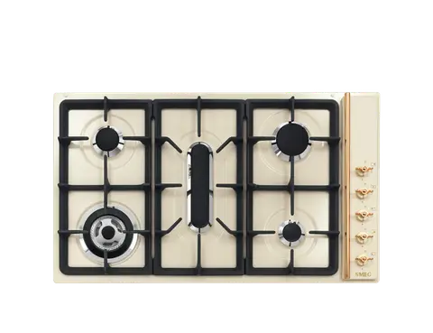 SMEG כיריים גז 90 ס"מ, צבע קרם בגימור מוזהב,מסדרת Colonial תוצרת SMEG דגם SPR896PGH