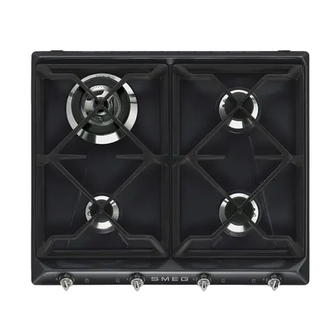 SMEG כיריים גז 60 ס"מ, צבע שחור ,מסדרת Victoria תוצרת SMEG דגם SR964NGH