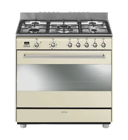 SMEG תנור משולב 90 ס"מ שמנת תוצרת SMEG דגם SSA91MAP9