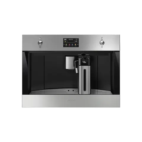 SMEG מכונת קפה בנויה 45 ס"מ נירוסטה מוברשת מסדרת Classic תוצרת SMEG דגם CMS4303X