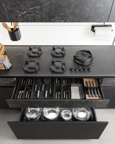 PITT cooking כיריים גז 5 מבערים רוחב ארון 90 ס"מ מבית PITT cooking דגם Ebeko