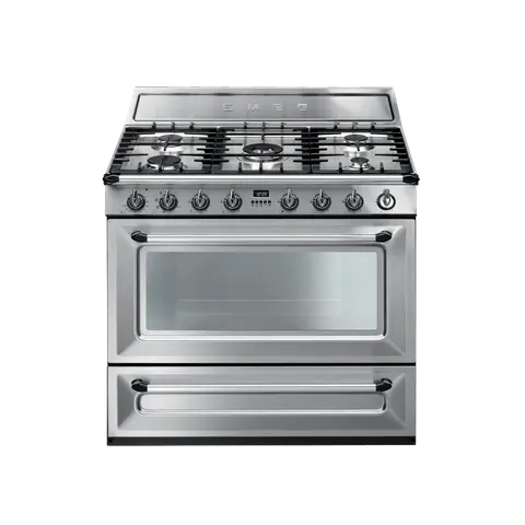 SMEG תנור משולב כיריים גז 90x60 ס"מ,מסדרת Victoria נירוסטה תוצרת SMEG דגם TR90X1