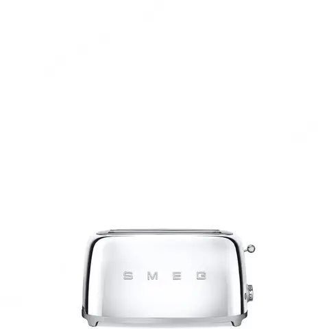 SMEG מצנם 4 פרוסות,צבע כרום,מסדרת 50's Retro Style,תוצרת SMEG דגם TSF02SSEU