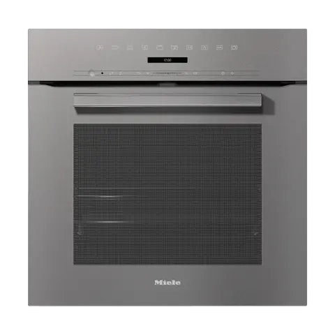 Miele תנור בנוי 60 ס"מ פירוליטי 76 ליטר סגירה ופתיחה שקטה תוצרת Miele דגם H 7260 BP Gray