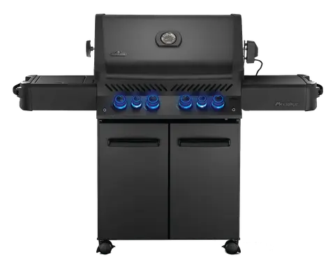 Napoleon גריל גז 4 מבערים עם כירת צד Sizzle Zone ומבער אחורי Infra-Red גימור שחור מט מבית Napoleon דגם PHANTOM PRESTIGE® 500 RSIB