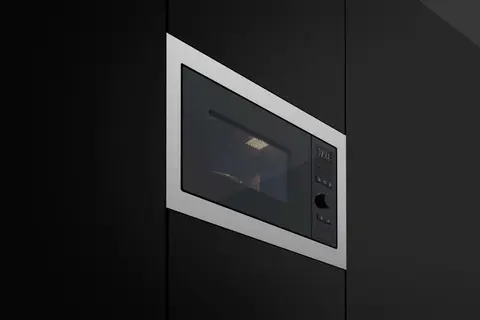 Barazza מיקרוגל בנוי משולב גריל 38 ס"מ גימור SATIN STAINLESS STEEL תוצרת Barazza דגם 1MOI