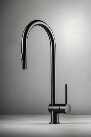 MGS MILANO ברז נירוסטה AISI316 בגימור שחור מט PVD מבית MGS MILANO דגם VELA SD Black Steel