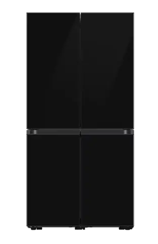 Samsung מקרר 4 דלתות 90 ס"מ קו אפס 648 ליטר גימור שחור פיאנו זכוכית סדרת Bespoke תוצרת Samsung דגם RM70F63REB