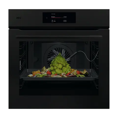 AEG תנור בנוי פירוליטי 60 ס"מ AI-Chef AIRFRY חיבור WiFi עיצוב MATTE BLACK סדרה 7000 תוצרת AEG דגם ABE75722T