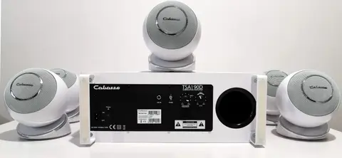 סט רמקולים 5.1 כולל סאב מבית CABASSE צרפת דגם Eole 4 white צבע לבן