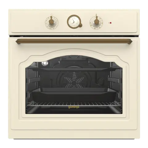 Gorenje תנור בנוי 60 ס''מ אפייה בלחות ExtraSteam  גימור שמנת 77 ליטר AirFry תוצרת Gorenje דגם BOS67372CLI