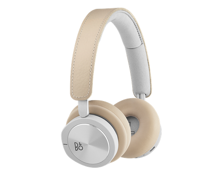 אוזניות אלחוטיות יוקרתיות צבע אבן מעוצבות עם מסנן רעשים אקטיבי מבית Bang & Olufsen דגם Beoplay H8i Natural