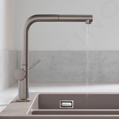 ברז מטבח נשלף בגימור נירוסטה מוברשת TALIS מבית HANSGROHE גרמניה דגם 72808800