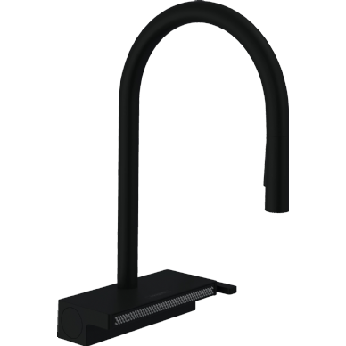 ברז מטבח נשלף 170 מ"מ עם 3 מצבים מבית HANSGROHE גרמניה דגם AQUNO SELECT שחור מט