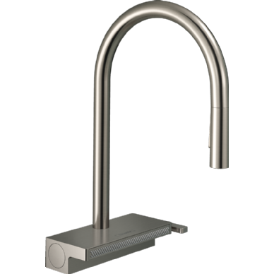 ברז מטבח נשלף 170 מ"מ עם 3 מצבים מבית HANSGROHE גרמניה דגם AQUNO SELECT נירוסטה מט