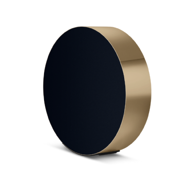 רמקול עוצמתי בעיצוב איקוני מבית Bang & Olufsen צבע זהב דגם Beosound Edge Brass