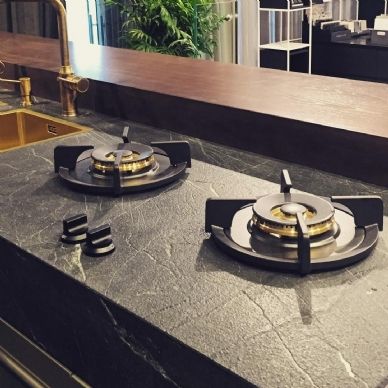 כיריים גז 2 מבערי ווק 5 KW רוחב ארון 70 ס"מ מבית PITT cooking דגם Bromo