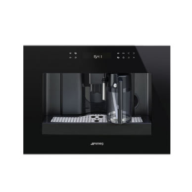 מכונת קפה אוטומטית זכוכית שחורה,מסדרת Dolce Stil Novo מבית SMEG דגם CMS4601NX