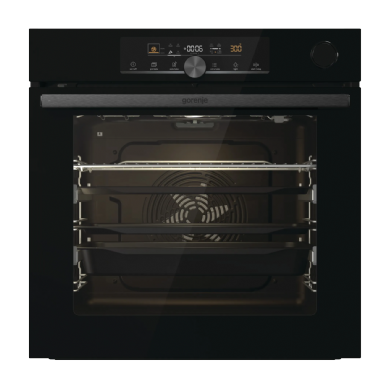 תנור בנוי 60 ס"מ עם אפייה בלחות SteamAssist ו-AirFry גימור שחור מלא 77 ליטר מבית GORENJE דגם BSA6747A04BG