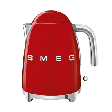קומקום חשמלי בצבע אדום מסדרת 50's Retro Style,מבית SMEG דגם KLF03RDEU
