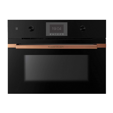 תנור בנוי משולב מיקרוגל 45 ס"מ זכוכית שחורה עם ערכות עיצוב ומסך צבעוני מבית kueppersbusch דגם CBM6350.0