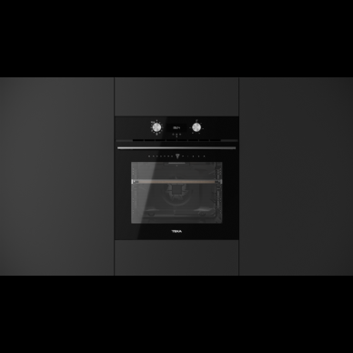 תנור בנוי פירוליטי 60 ס"מ מאסטרו פיצה 340 מעלות זכוכית שחורה סדרת URBAN מבית Teka דגם HLB-8510P