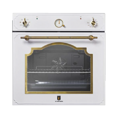 תנור בנוי 60 ס"מ עיצוב כפרי צבע לבן ניקוי באדים מבית LA IMPERIAL דגם IM457 WH